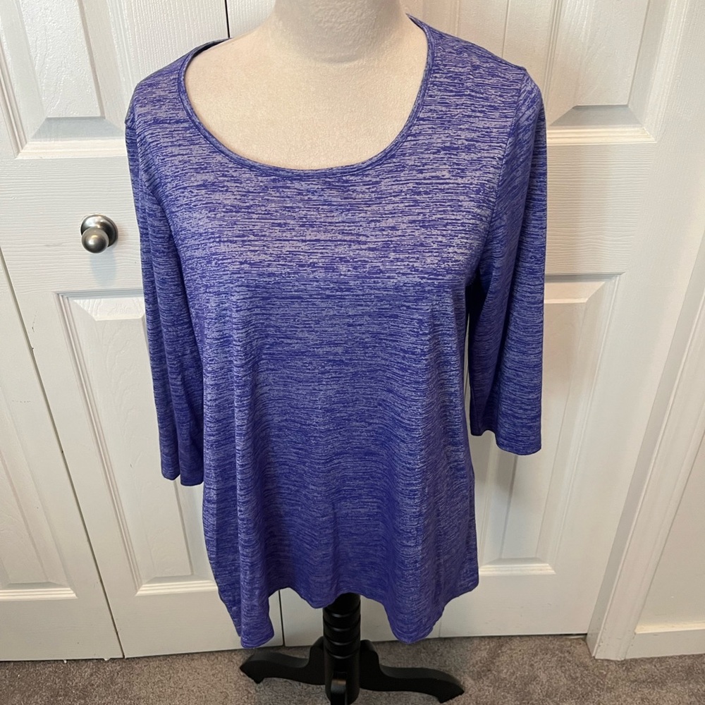 Chicos size L Women's Purple Heathered Top